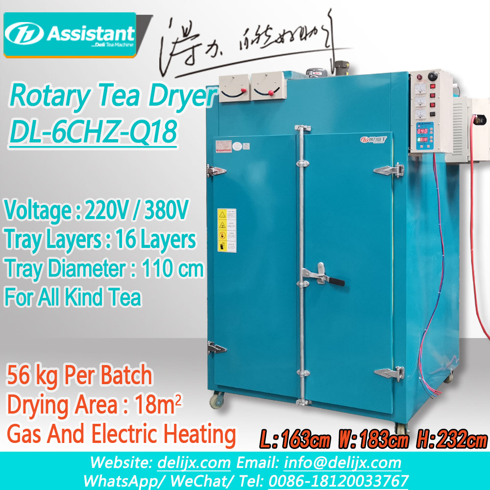 China 
Pemanasan Gas Dan Elektrik Jenis Rotary 16pcs 120cm dulang Pengering Dehidrator DL-6CHZ-Q18 pengilang